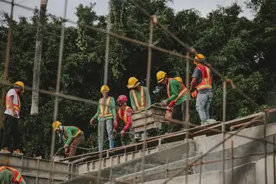 A group of workers standing together