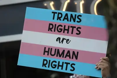a poster supporting trans rights