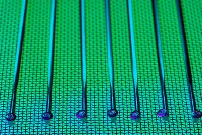 A patterned silicon wafer